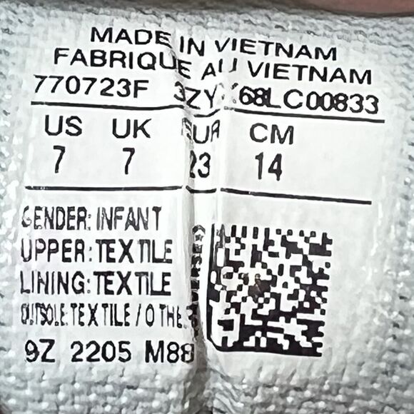 Converse All Star Kids Infant 7 Light Blue Canvas Sneakers Shoes Slip On Low Top - Picture 10 of 12